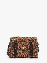 Cross Body Tas Mini Leopard Leder Paul marius Zwart leopard MINILEO